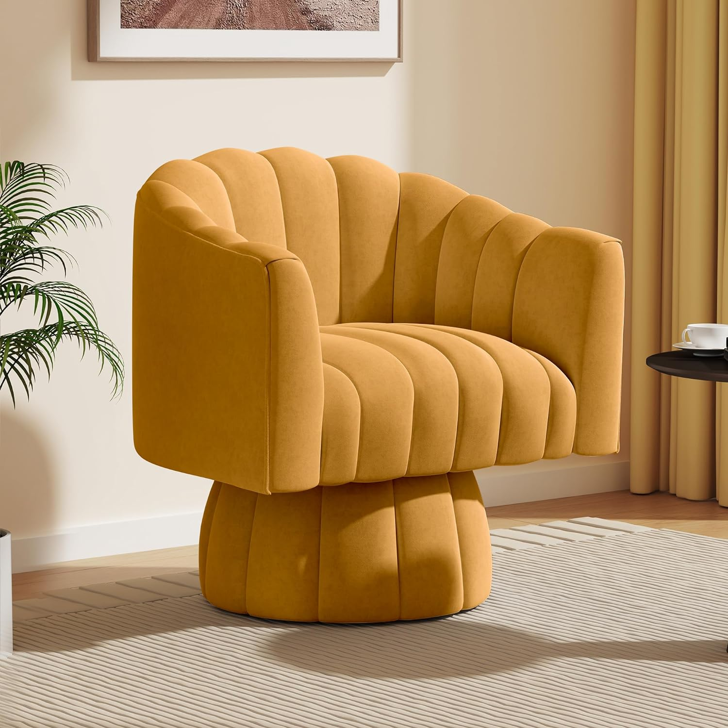 360 Degree Swivel Cuddle Barrel Accent Sofa Chairs