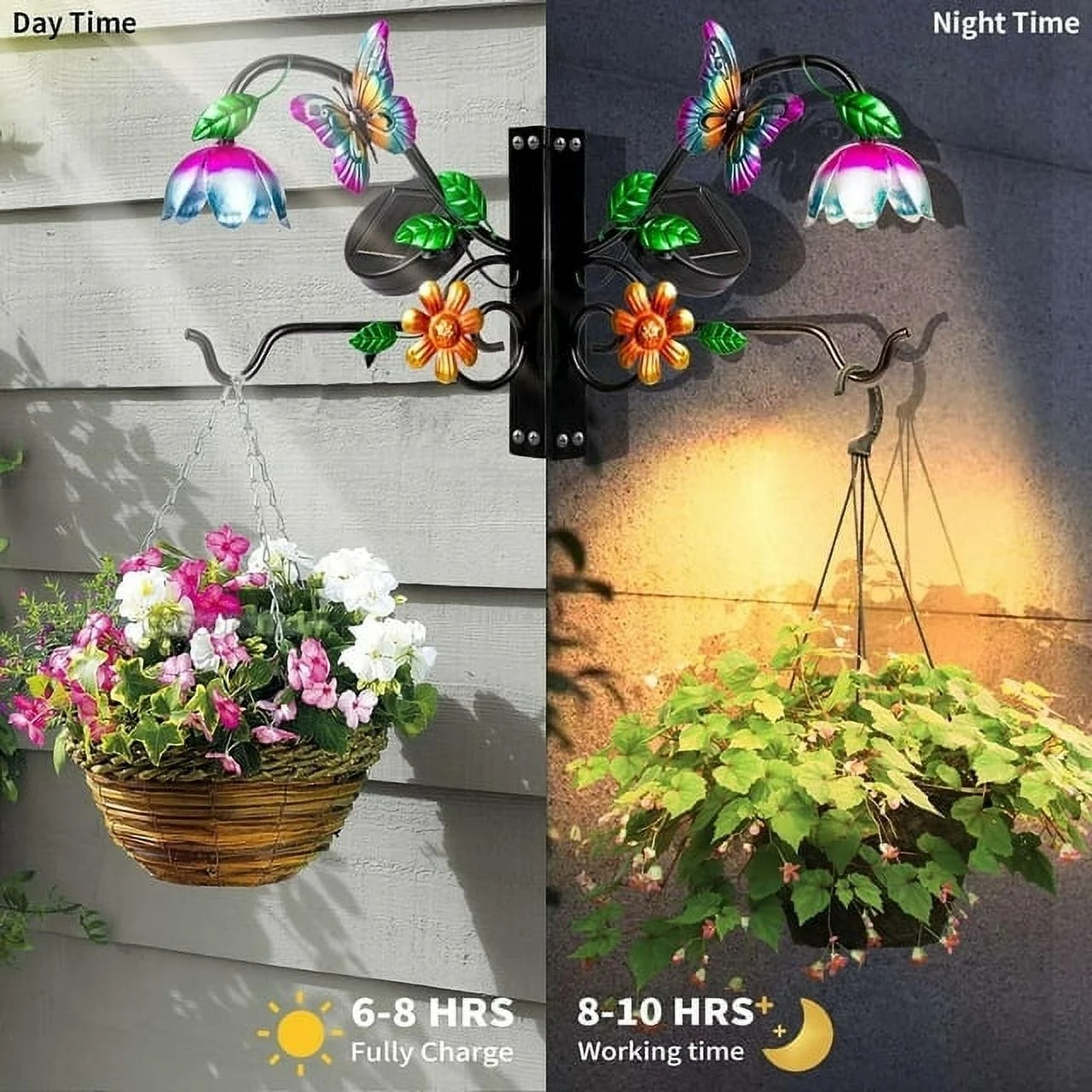 🔥FLASH SALE - 59% OFF🔥New Wall Decor Art Waterproof Solar Lights Wall Iron Hooks
