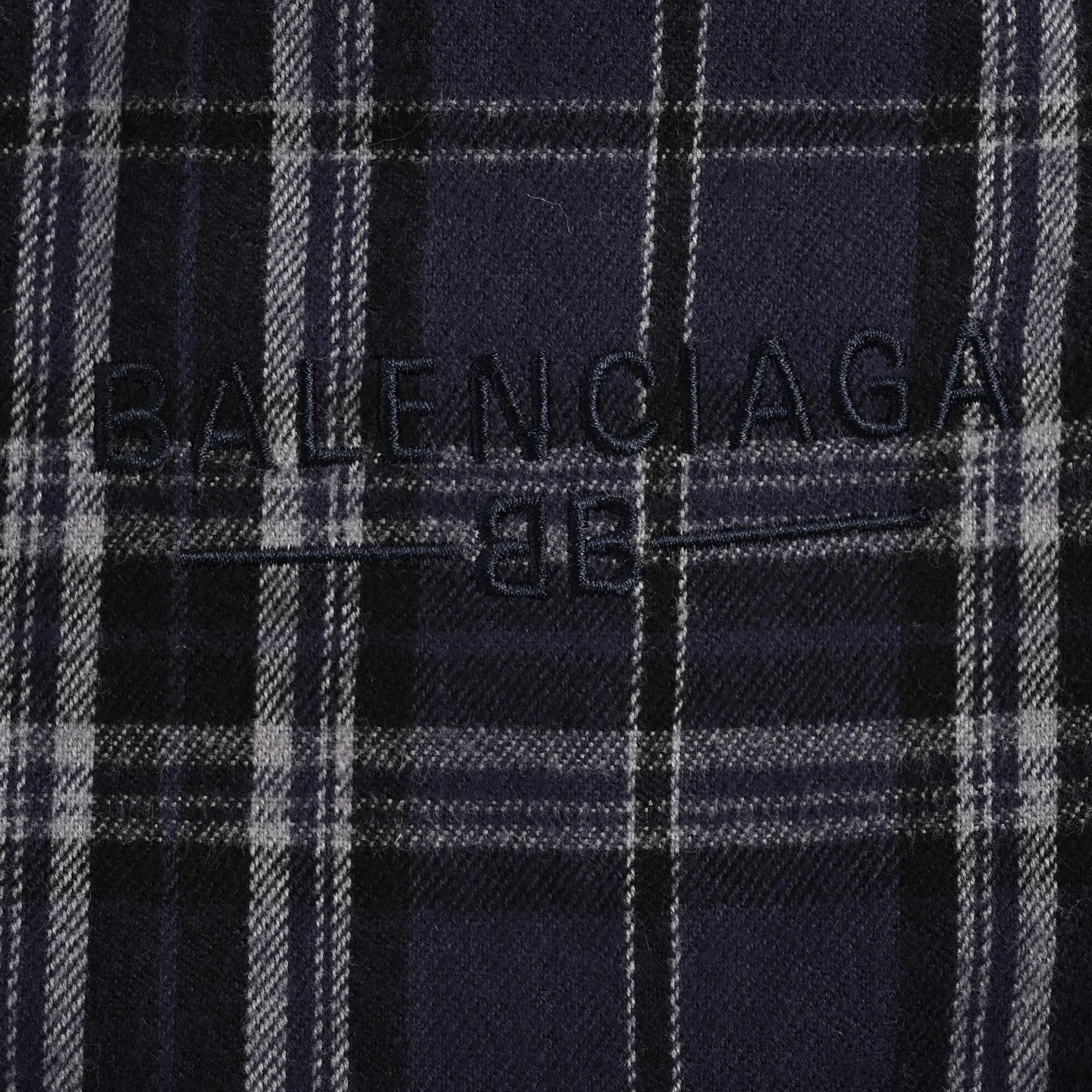 Balenciaga 24Fw Check Paris Lettering Trousers