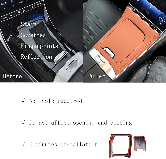 Leather Center Console Hard Cover