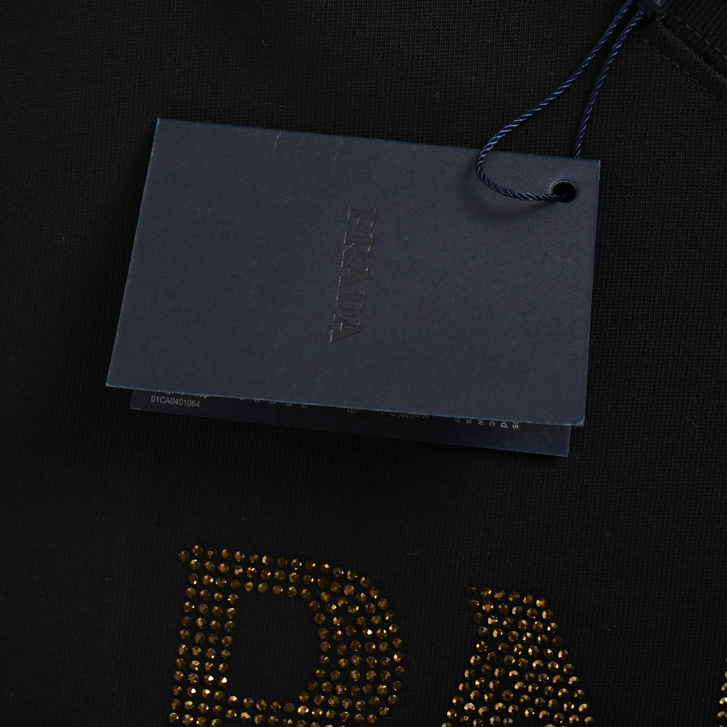 Prada 25ss hot diamond lettering logo short sleeve