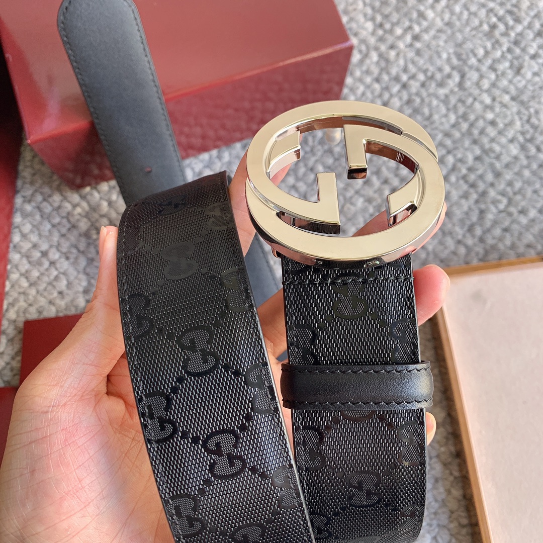 Gucci Marmont printed leather belt 4.0cm wide