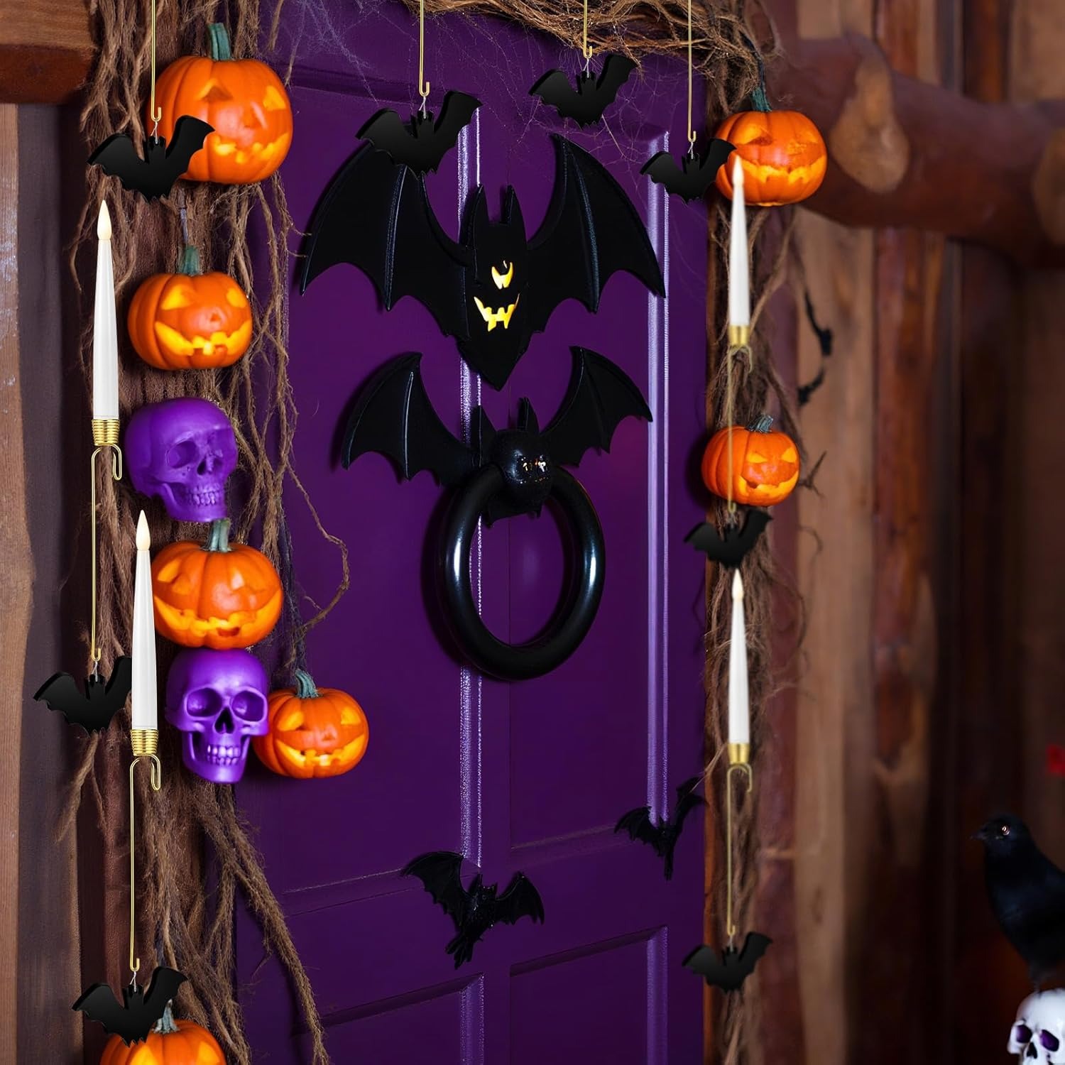 ⚡LAST DAY 50% OFF⚡Halloween Christmas Tree LED Candles with Bat Hook