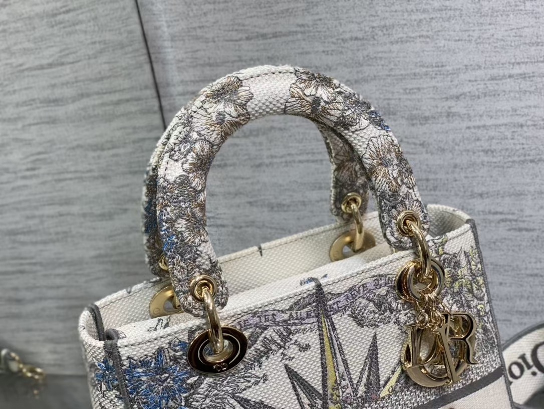 Dior CD Lady Embroidered Diana Bag 6605