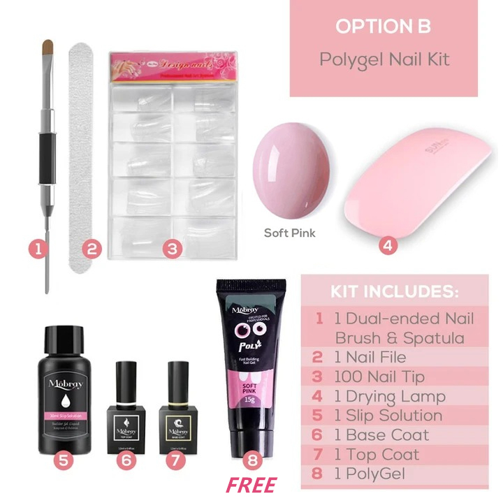 Mobray™ Easy PolyGel Nail Lengthening Kits