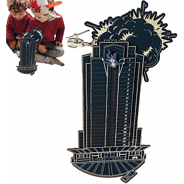 CHUWUJU Upgraded 2022 Christmas Advent Calendar Wooden Die Hard Advent Calendar