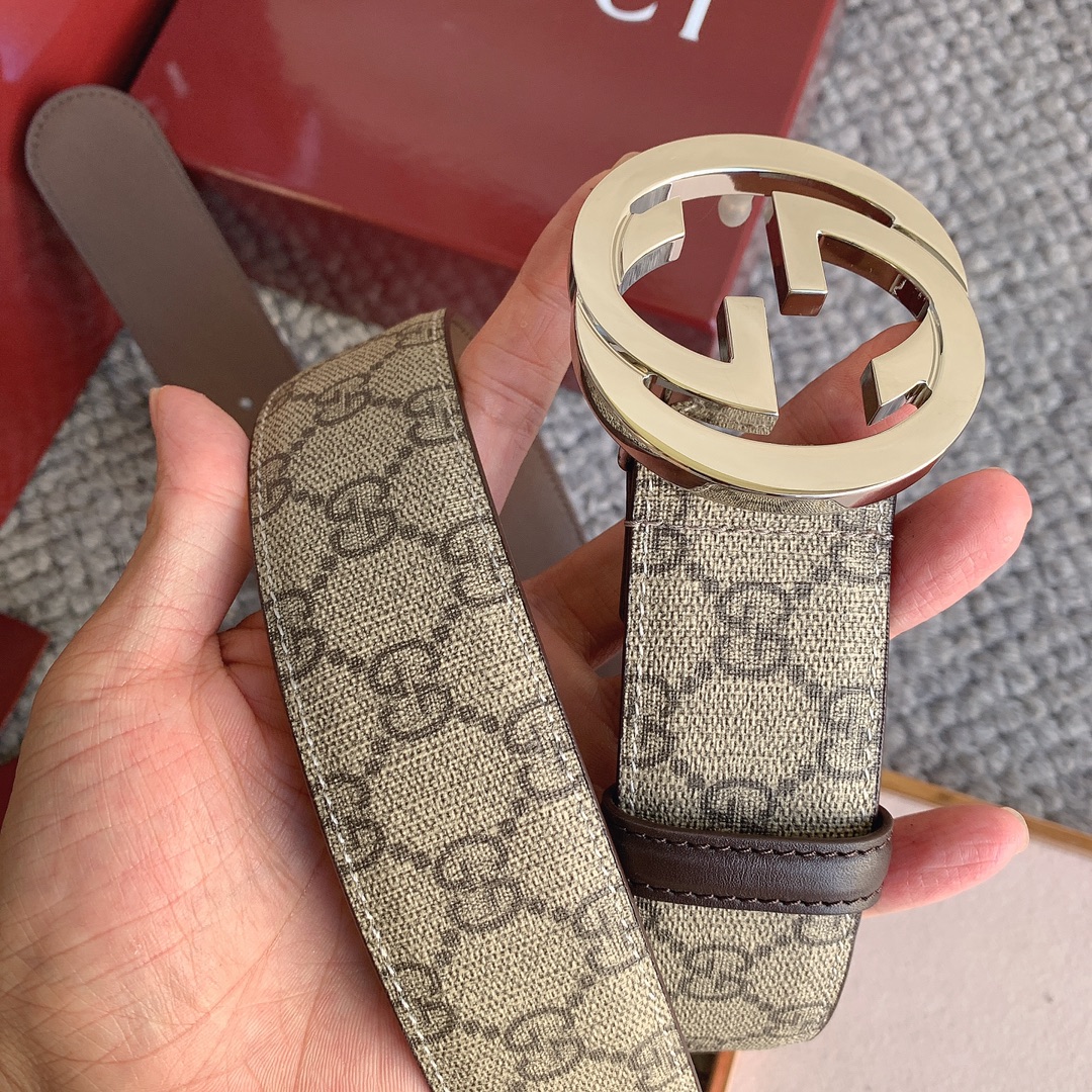 Gucci Marmont printed leather belt 4.0cm wide