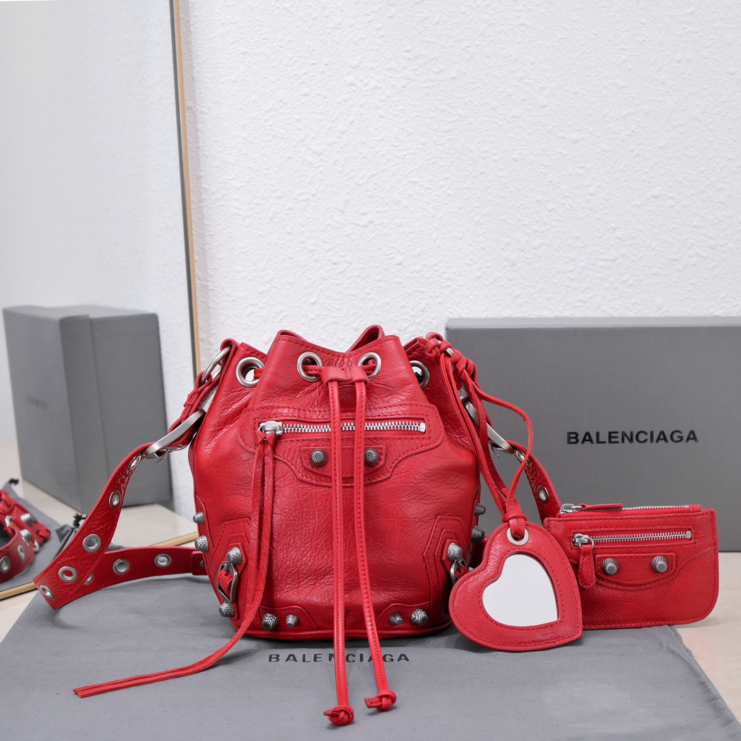 Balenciaga Lecagole Bucket Motorcycle Bag
