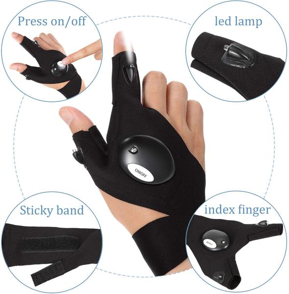 (🎄Early Christmas Sale🎄- Save 50% OFF) LED Gloves With Waterproof Lights- A pair(Left hand+Right hand)