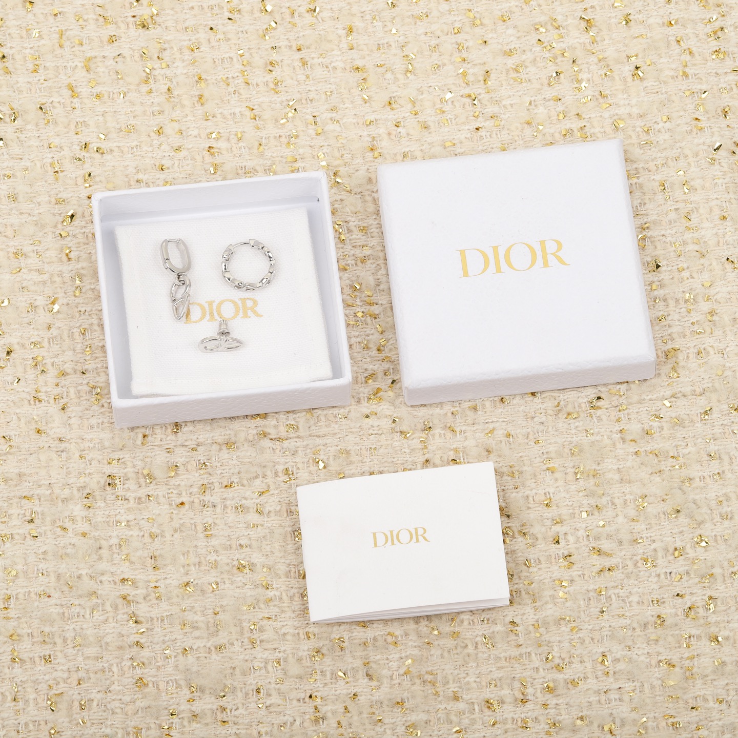 Dior CD three-piece earrings