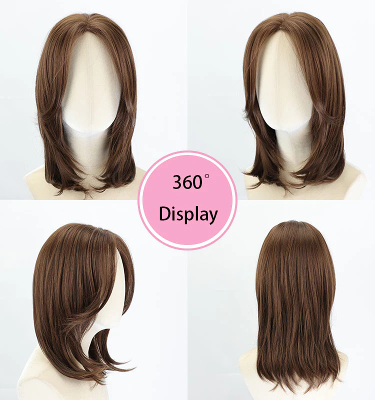 Shoulder-Length Wig With Middle Part