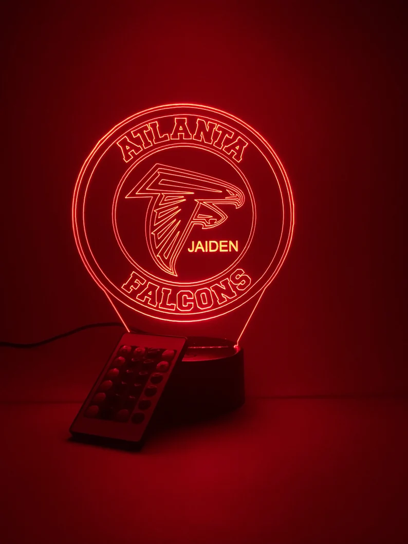 ATLANTA FALCONS 3D LAMP PERSONALIZED