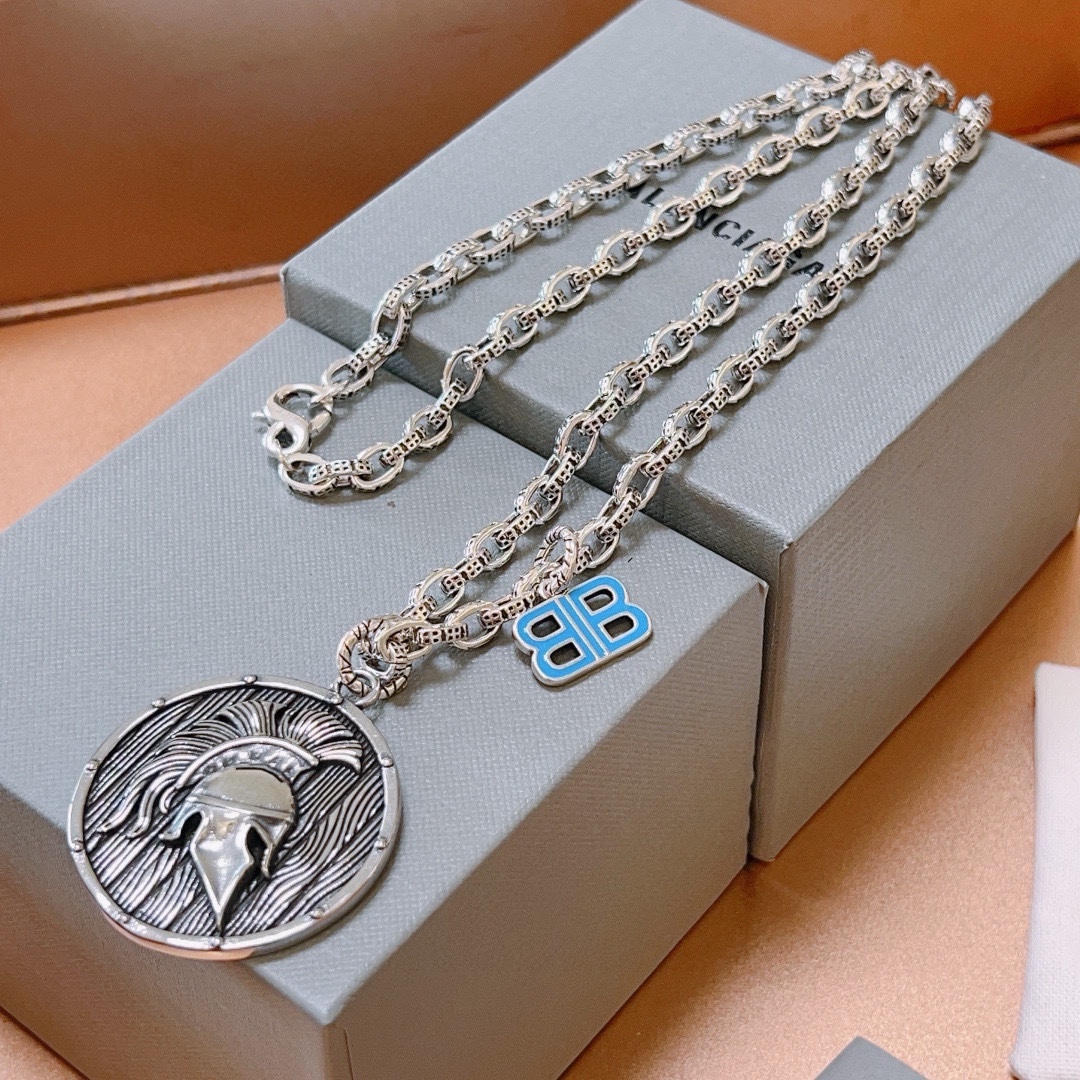 Balenciaga Sparta Round Chain Vintage Necklace