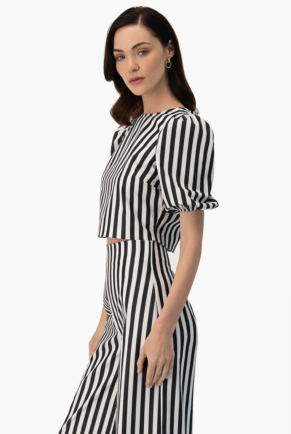 Blusa recta de manga 3/4