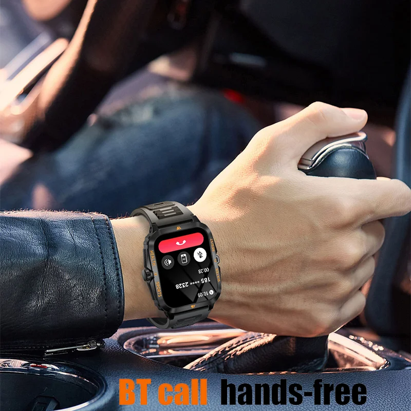 New men's three-proof outdoor 3ATM deep waterproof smartwatch 1.93inch430Mah large battery HD Bluetooth call smartwatch + box
