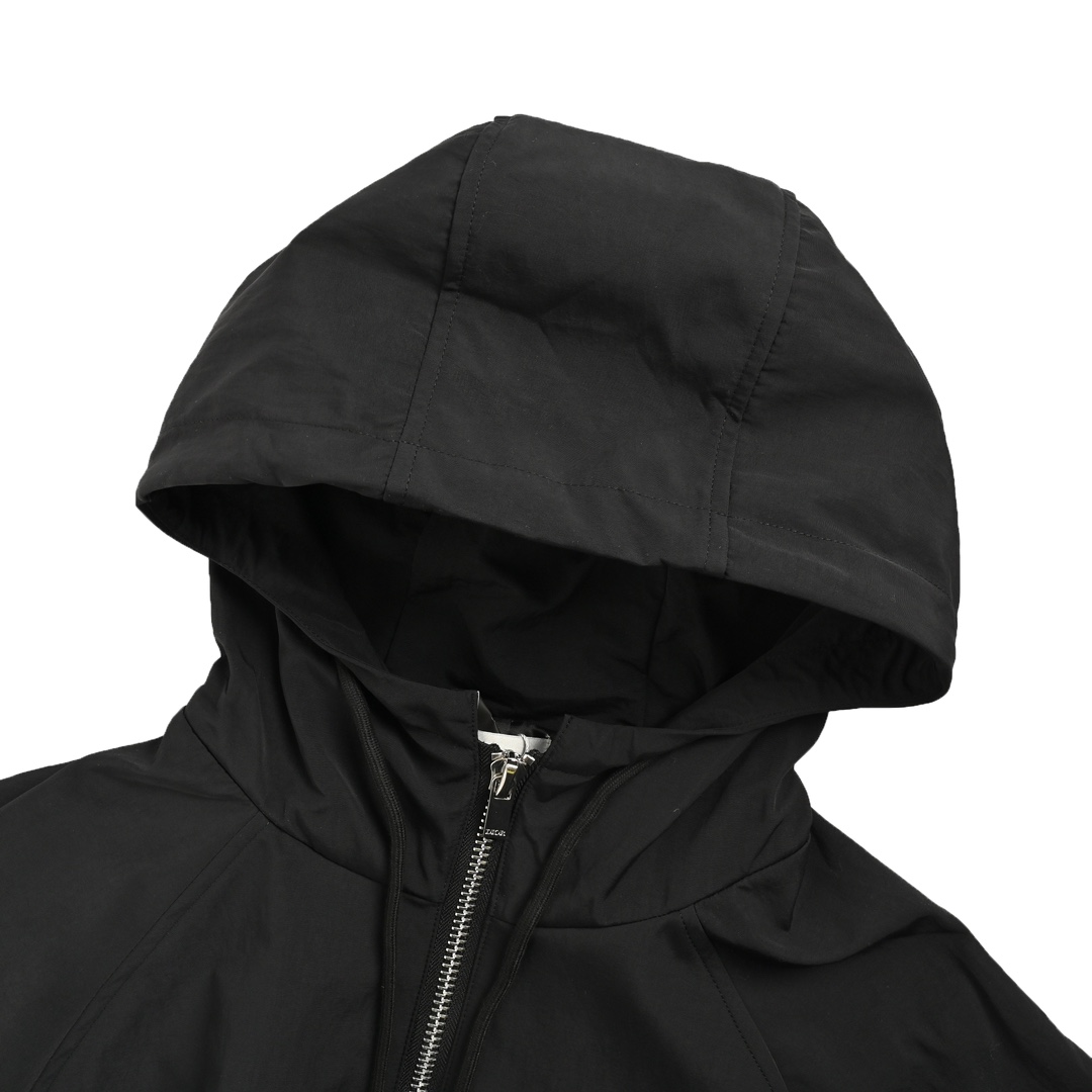 Dior 24Fw embroidered lettering hooded trench coat