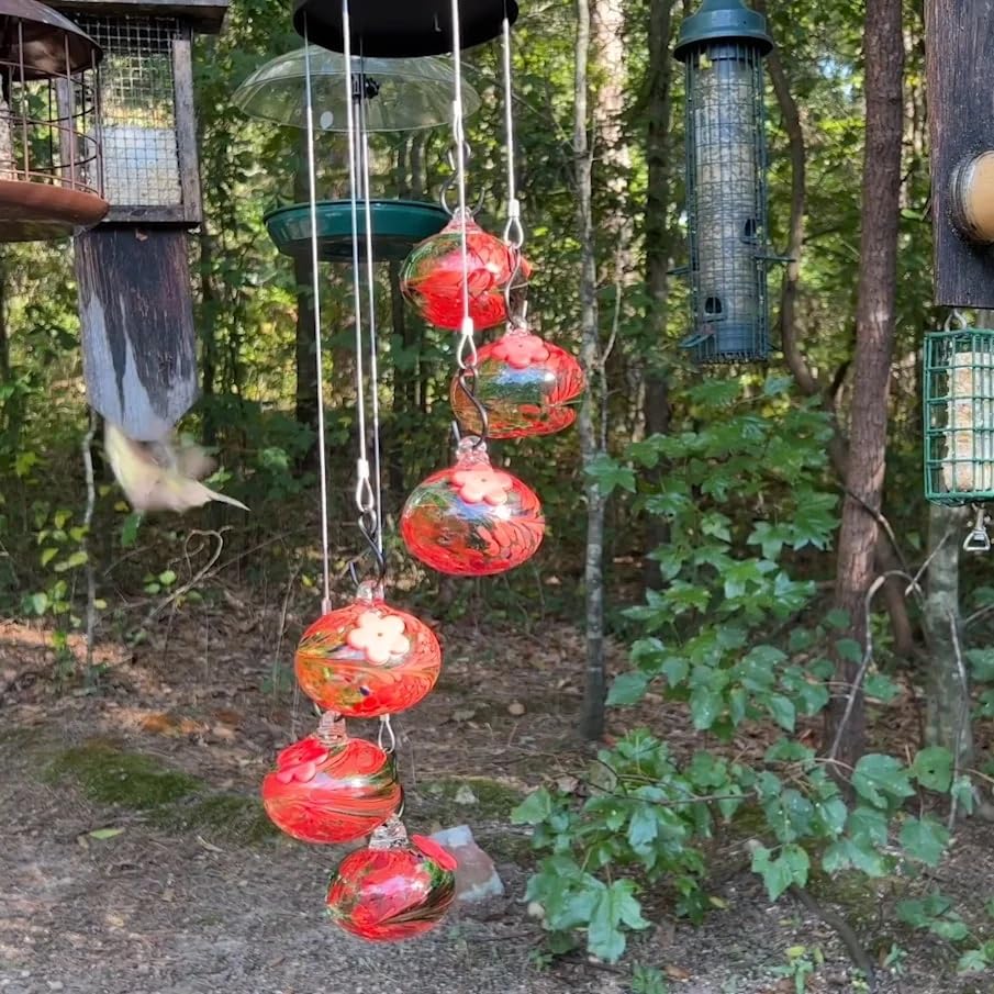 2024 New Charming Wind Chimes Hummingbird feeders Garden Decor