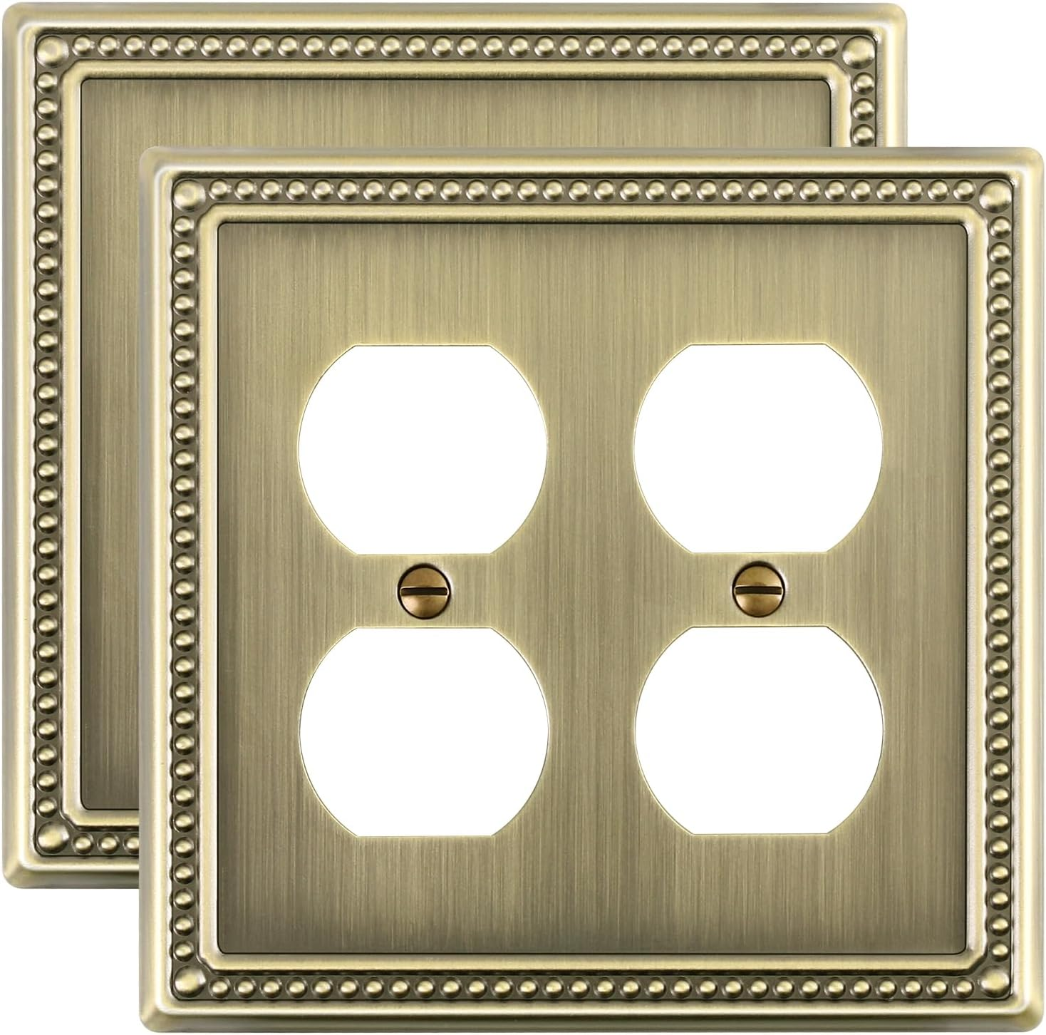 2-Pack Sunken Pearls Heavy Duty Decorative Wall Plate Switch Plate