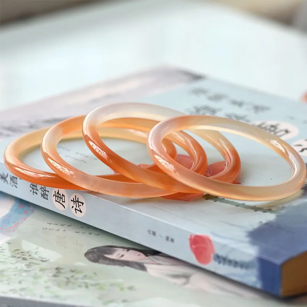 Luxury Bracelet Women Charm Jadeite Natural Agate Stone Round Bangle Fine Jade Jewelry Fashion Accessories Gifts For Girlfriends
