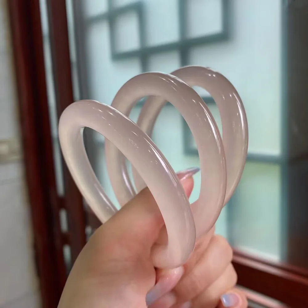 Afghan Jade Bracelets For Women Fine Jewelry Natural Pink Jade Fashion Elegant Bangles Valentine's Day Gift Free Shipping