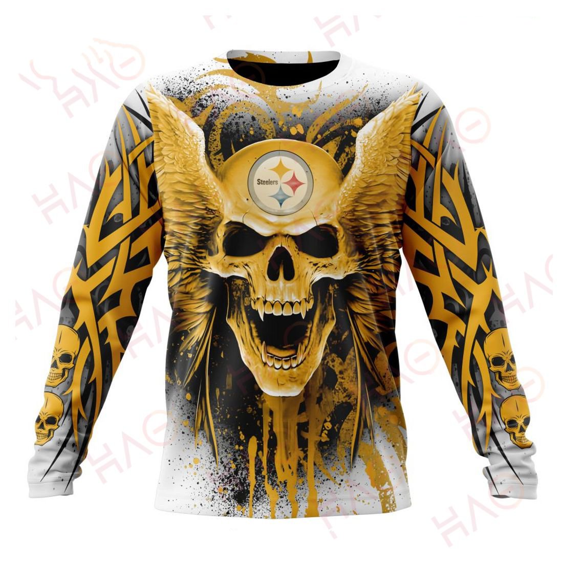 PITTSBURGH STEELERS 3D HOODIE SKULL ART