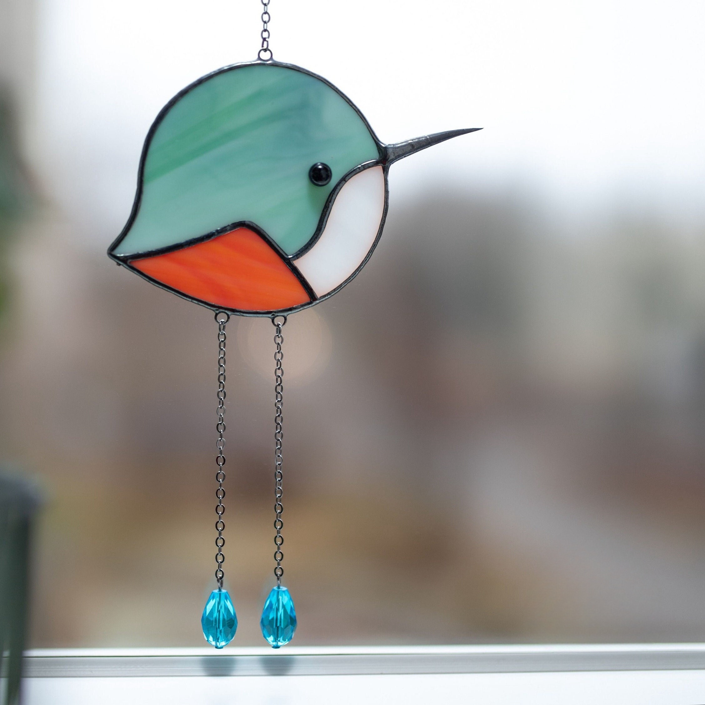 Stained glass Hummingbird Suncatcher