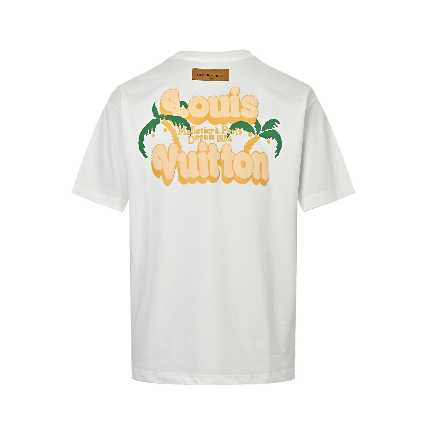 Louis Vuitton 25ss coconut palm letter logo foam print short sleeves