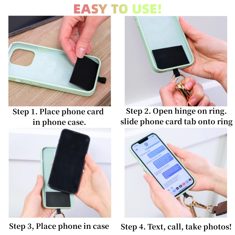 Phone Strap with Zippered Pouch