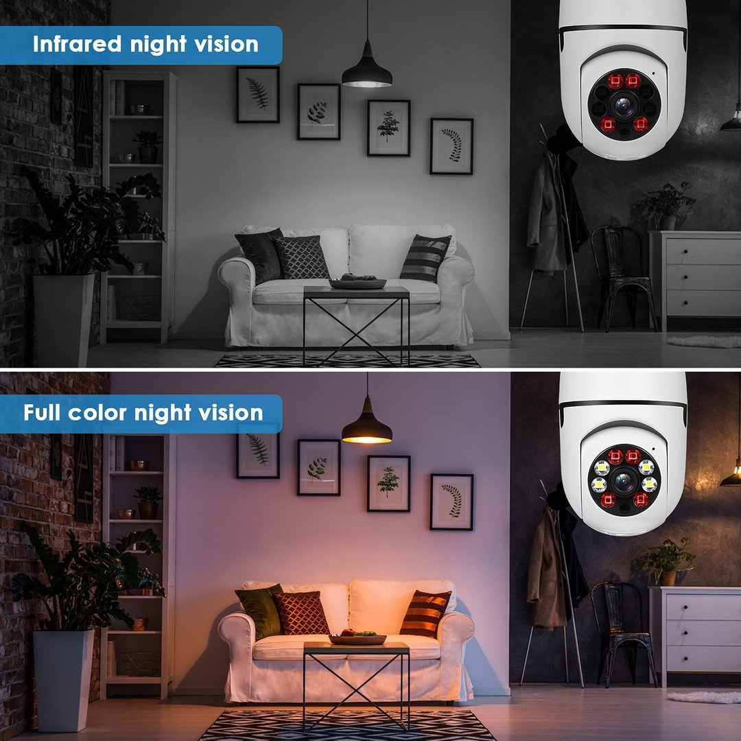 Wireless Wifi Bulb Camera Security Camera Premium