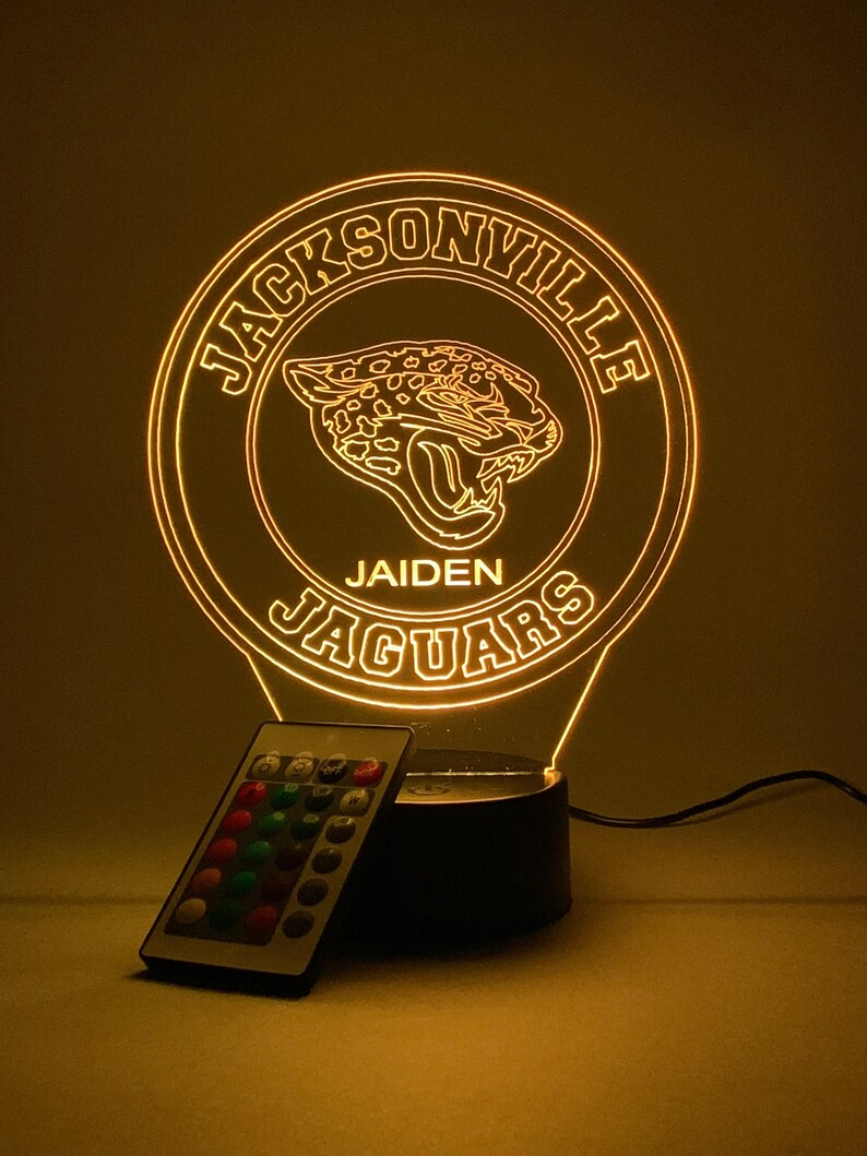 JACKSONVILLE JAGUARS 3D LAMP PERSONALIZED