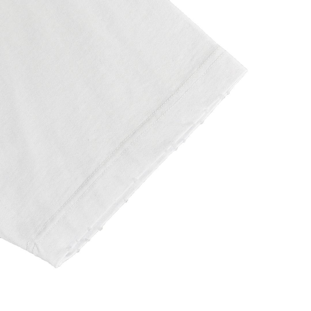Balenciaga No Comments Cracked Print Ripped Short Sleeves