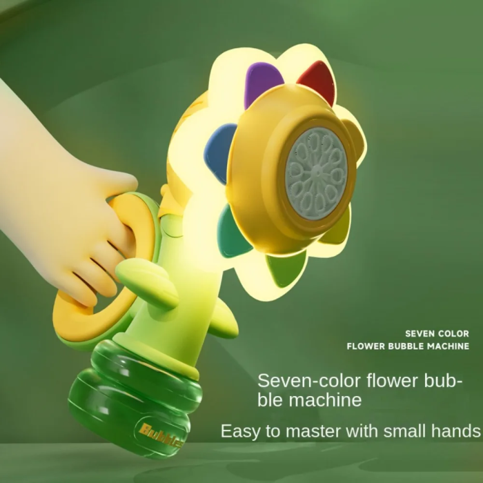 🌻Electric sunflower shakes head dancing bubble machine toys🌻