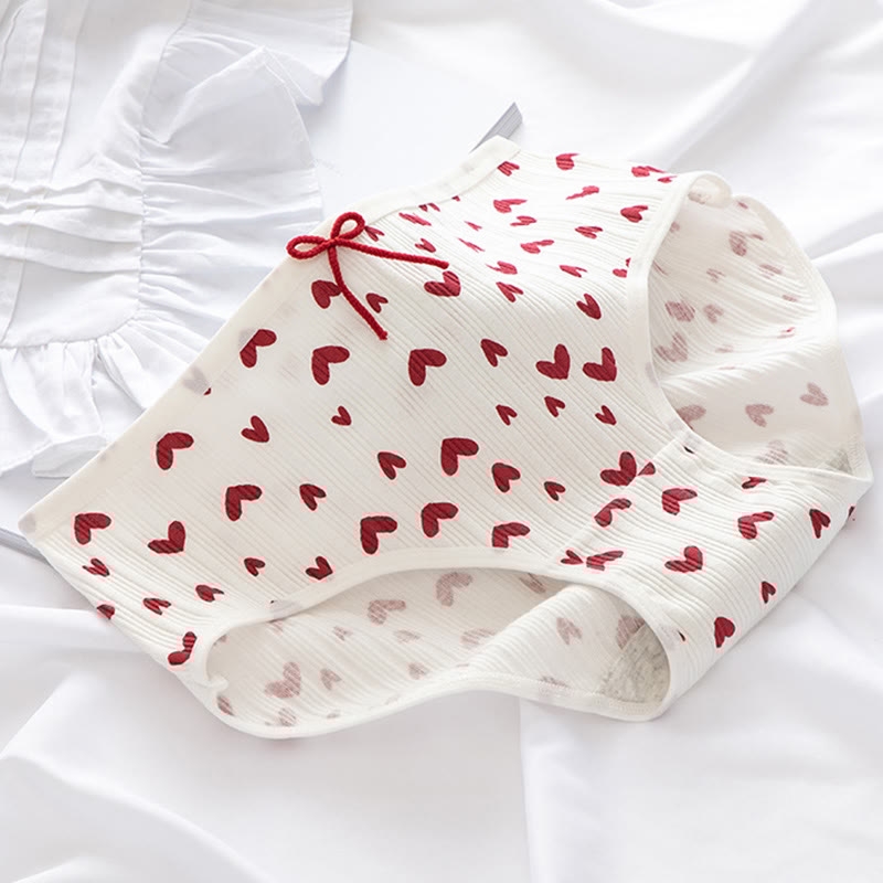 5 Pack Heart Strawberries Print Panty Set