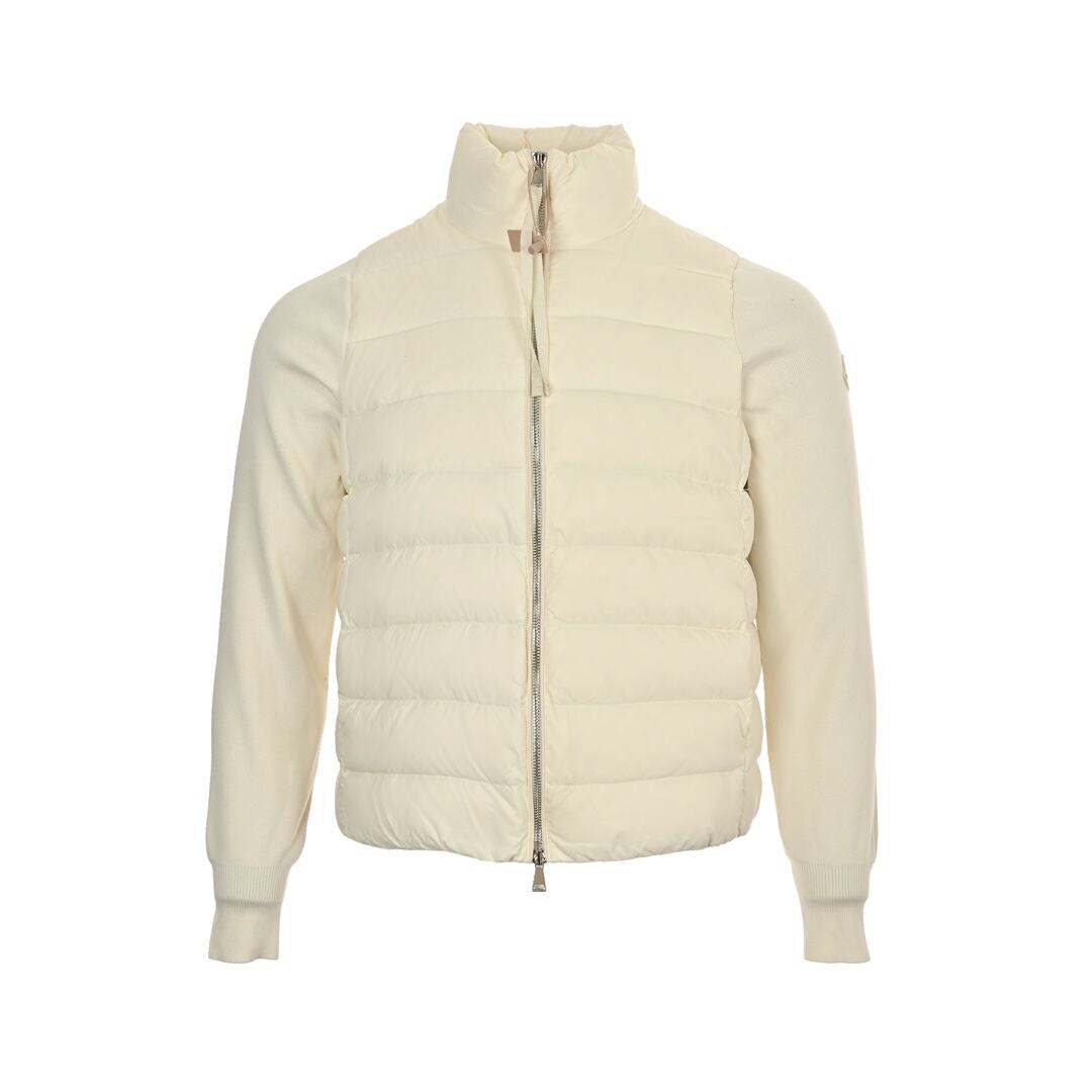 Moncler 24FW sleeve knitted patchwork lightweight down jacket