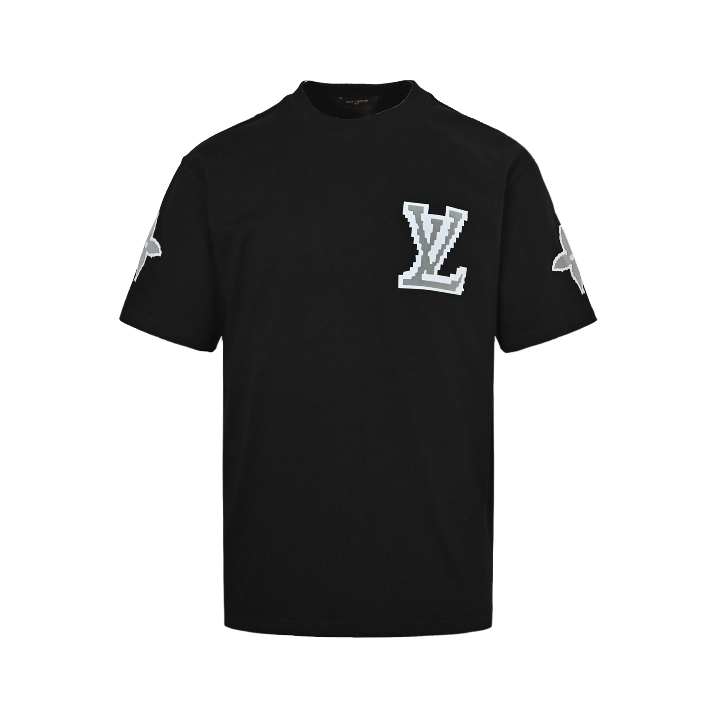 Louis Vuitton 25ss flocked monogram patch short sleeve