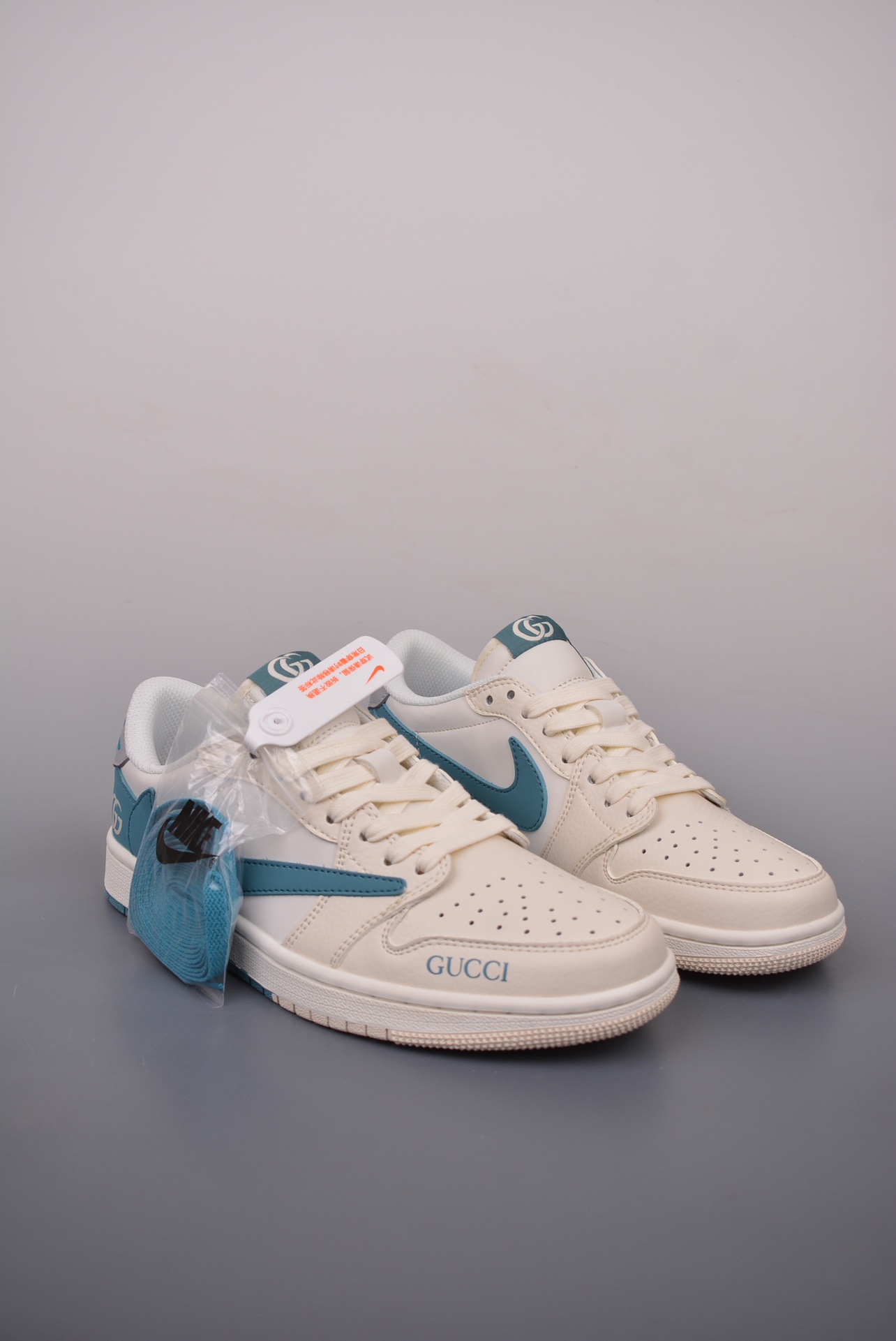 Gucci x Nike Air Jordan 1 Low OG Beige Lake Blue LJ5188-022
