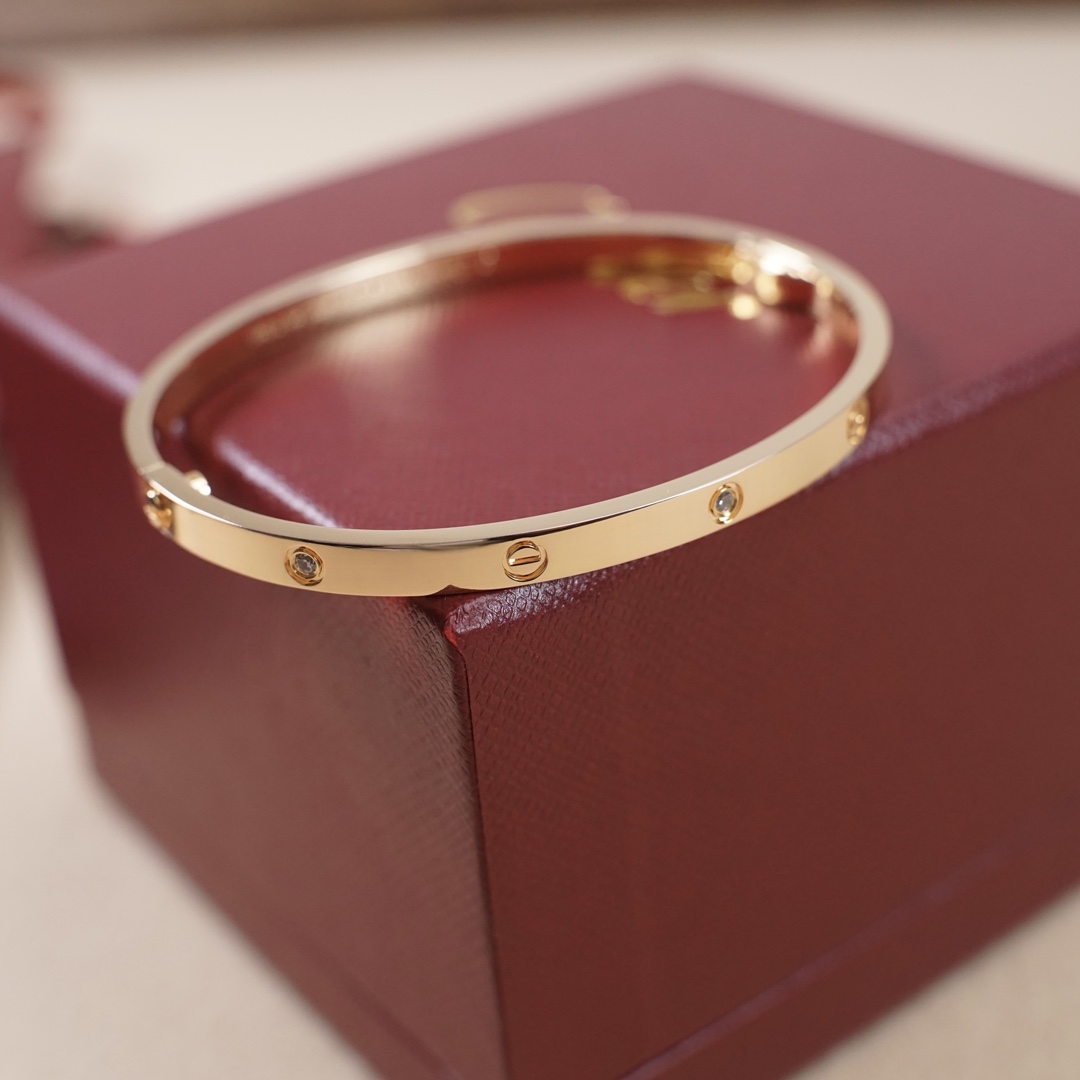 Cartier narrow four diamond bracelet