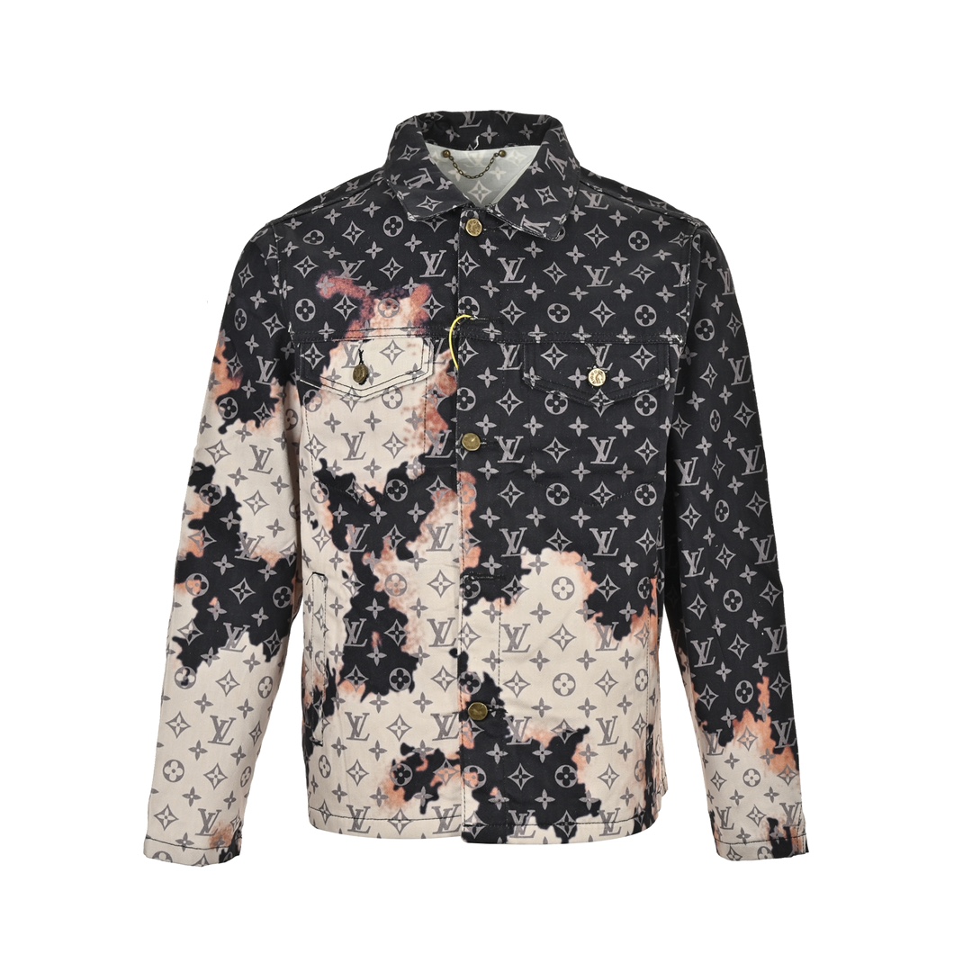 Louis Vuitton 24Fw Fire Cloud Monochrome Print Denim Jacket