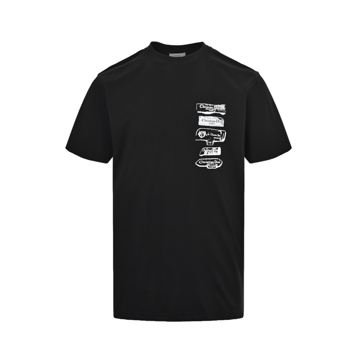 Dior 25ss flocked logo short-sleeved shirt