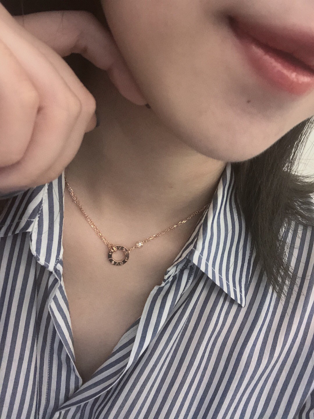 Cartier love series double layer small cake necklace