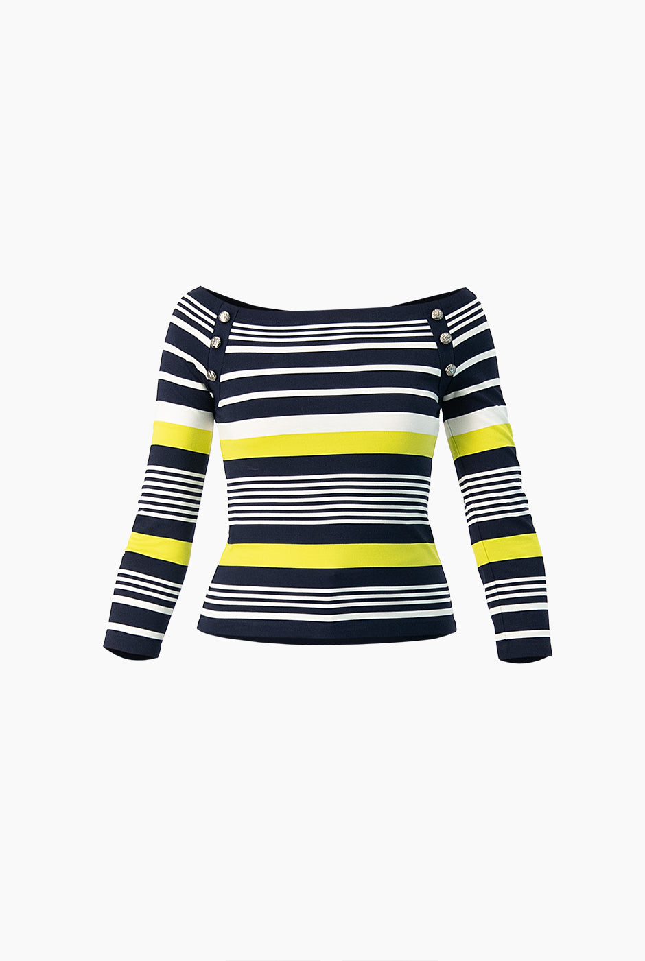 Blusa de rayas y de hombro caido