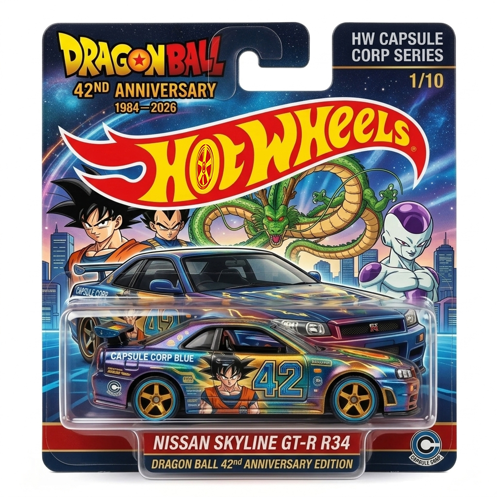 Dragon Ball 42nd Anniversary Nissan Skyline GT-R R34 Collector Edition