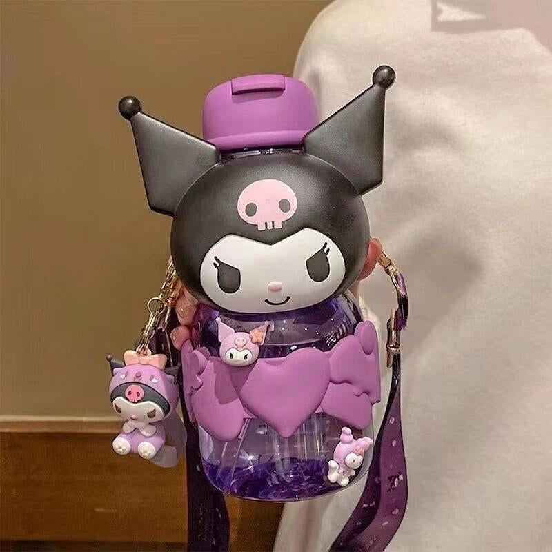 Sanrio Water Bottle with Straw 29oz Women/Teen Girl/School Water Bottles With Strap