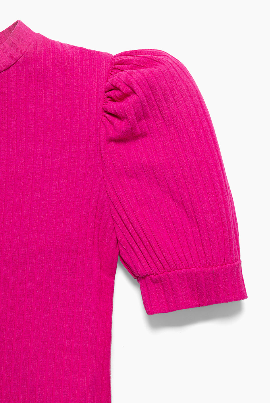Blusa de cuello redondo fucsia