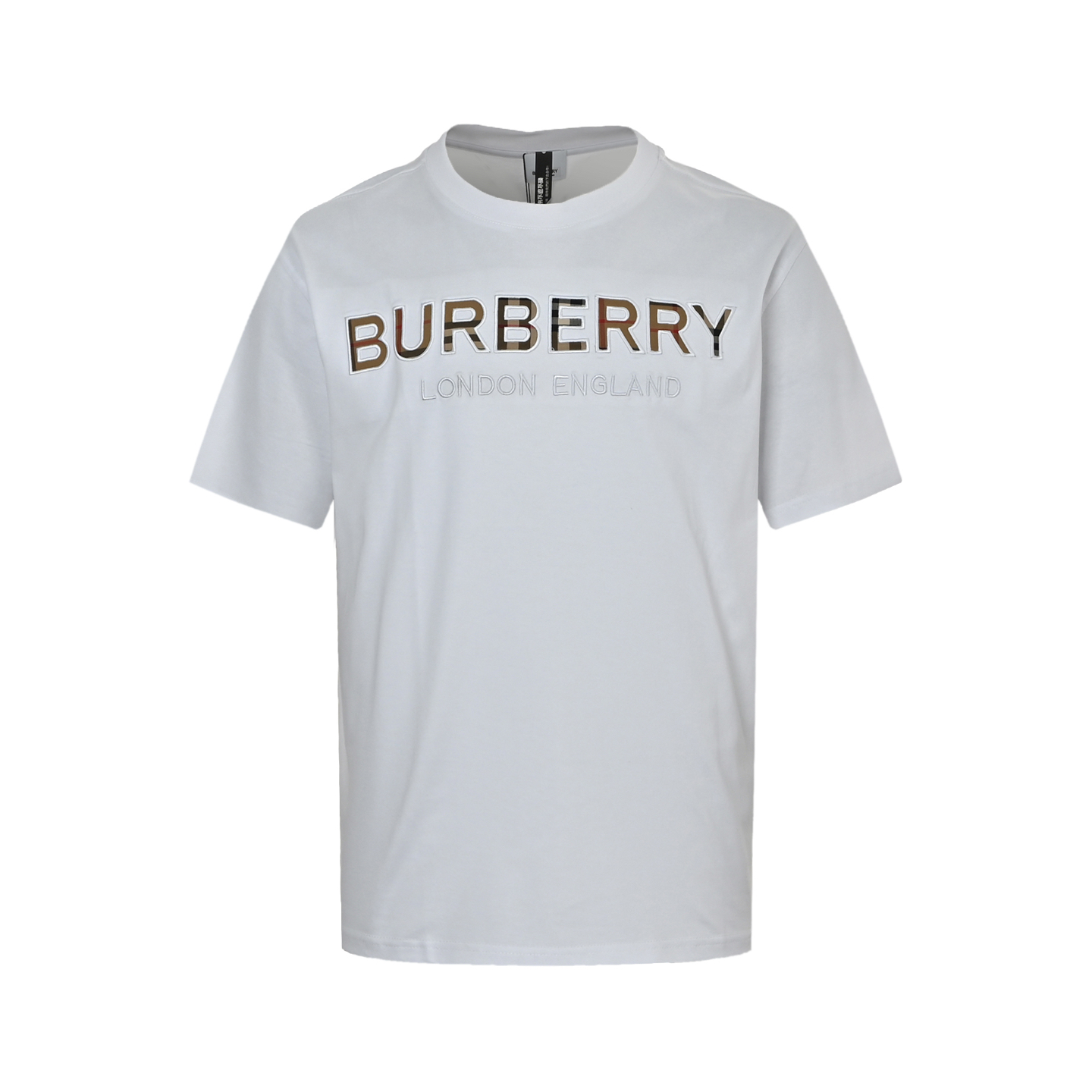 Burberry Check embroidered short sleeves