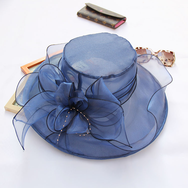 (🔥Last Day Promotion-SAVE 50% OFF)-Elegant Lady Wide Brim Flower Sun Hat - BUY 2 GET 10% OFF