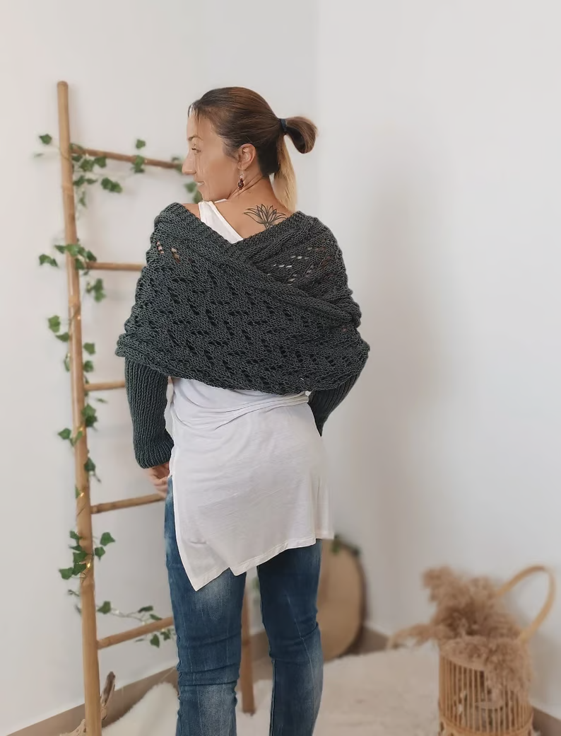 🔥Hot Save 49% OFF🔥Knitted Cable Wrap, Shrugs For Women, Knitted Wrap