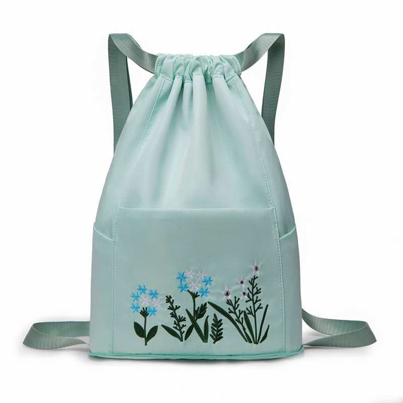 🔥49% OFF🔥Foldable Waterproof Drawstring Large Capacity Embroidered Backpack