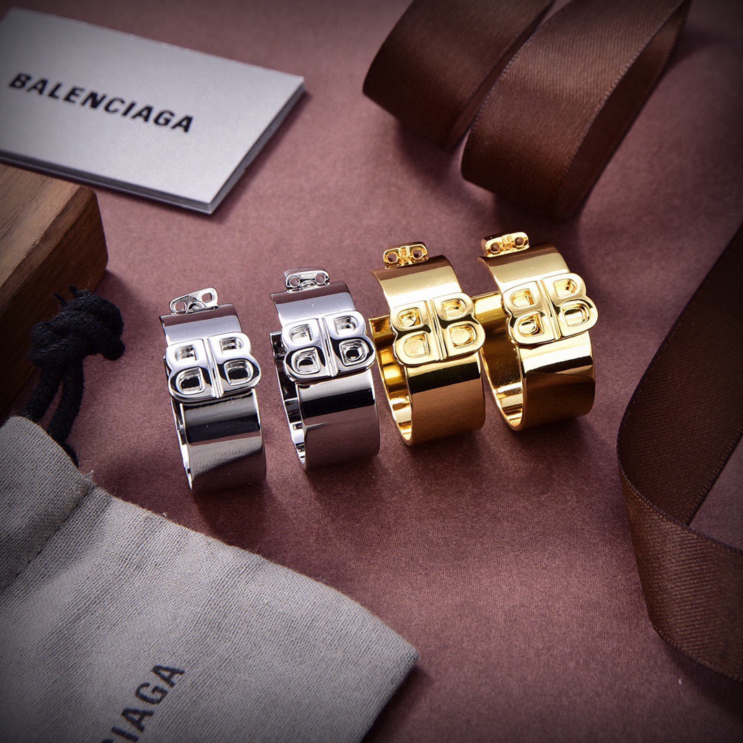 Balenciaga BB Hoop Earrings
