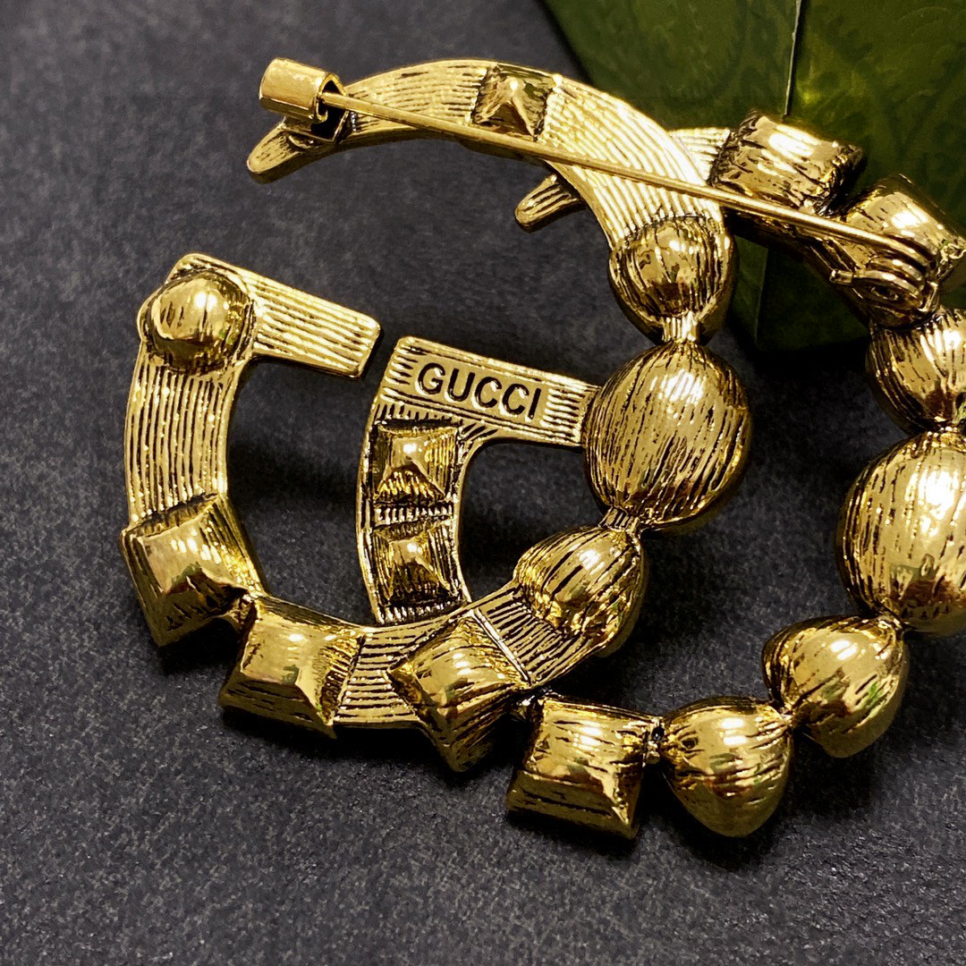 GUCCI colorful diamond brooch